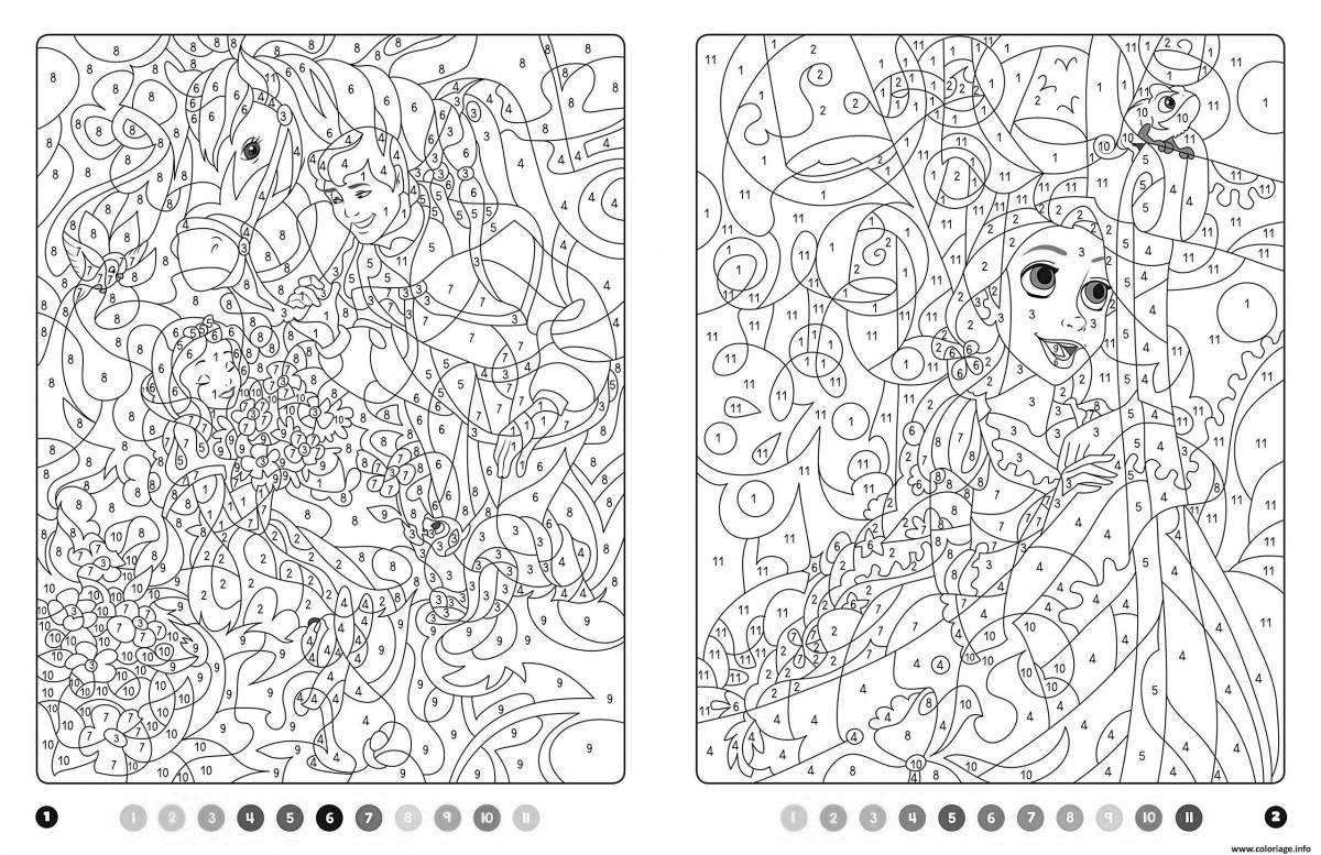 Color-fever video by numbers coloring page