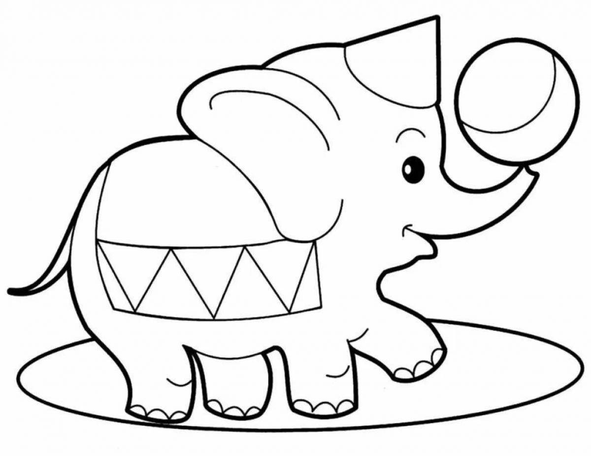Colored funny coloring book for kids to print