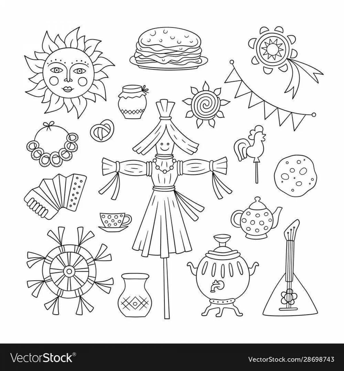 Creative samovar carnival coloring book