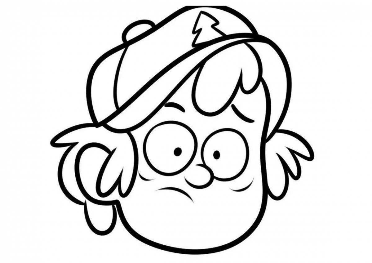 Playful gravity falls coloring page