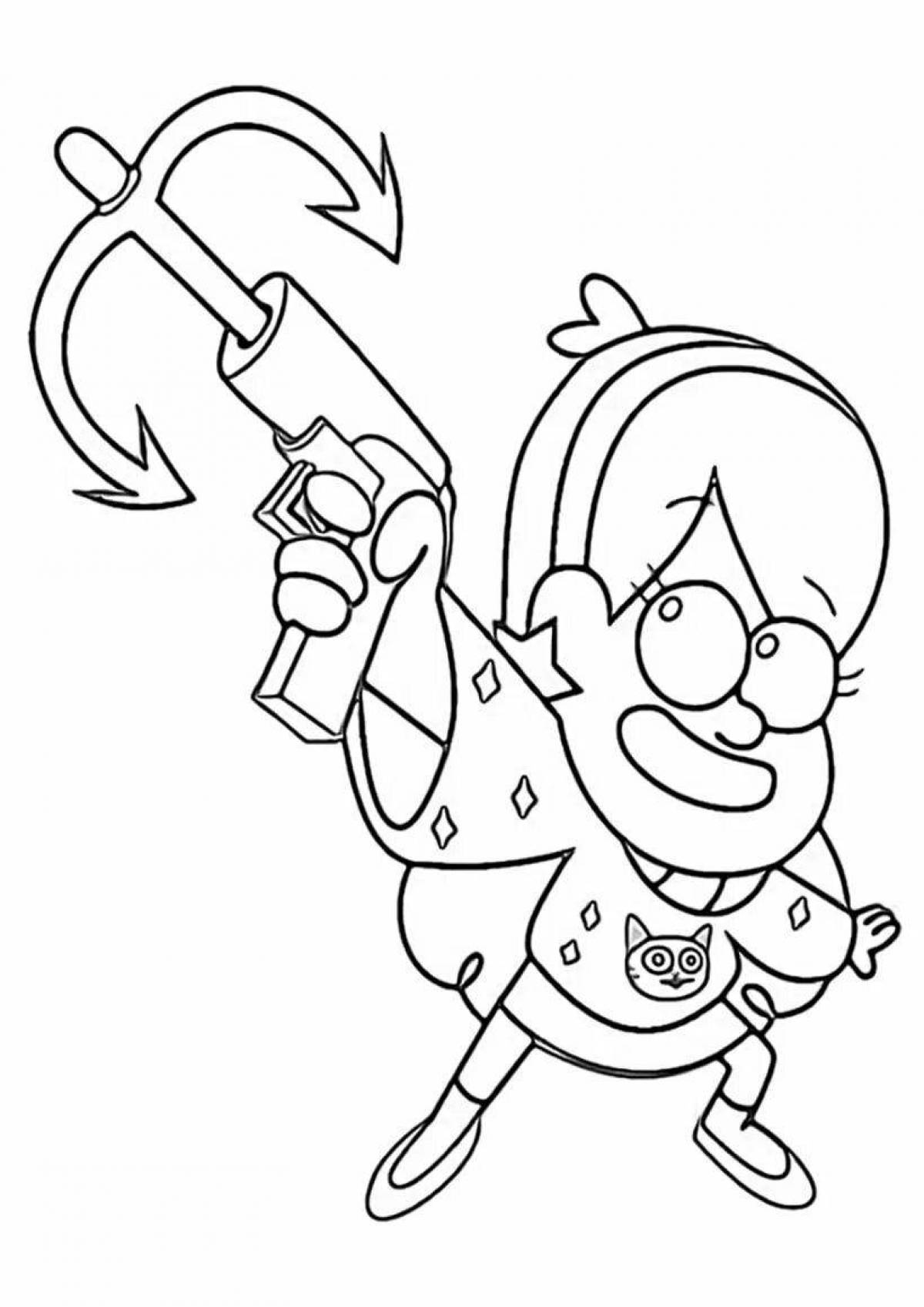 Gravity Falls Sparkling Coloring Page