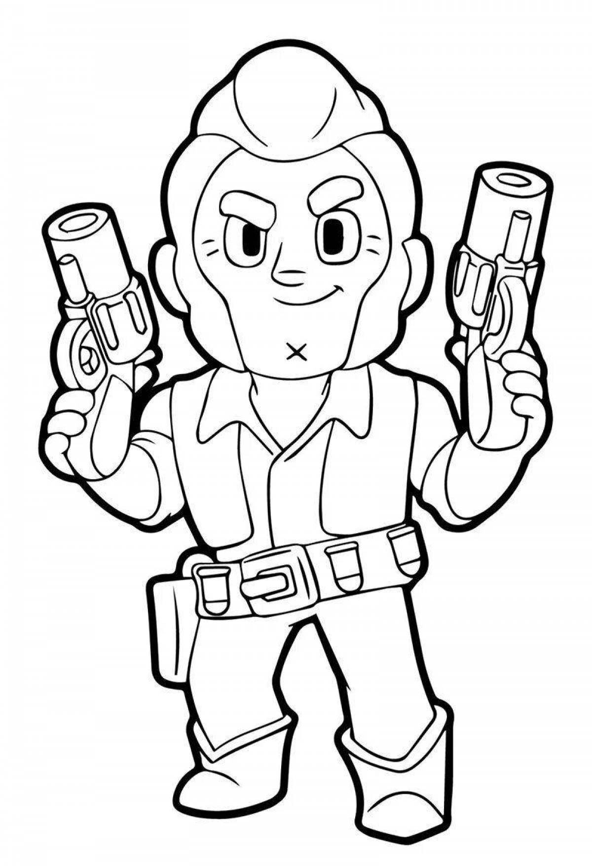 Colorful bravo stars coloring page