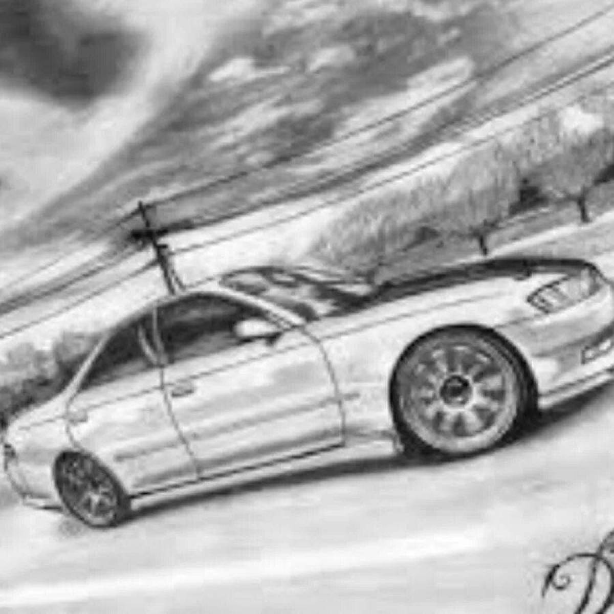 Dynamic mark 2 drift coloring page