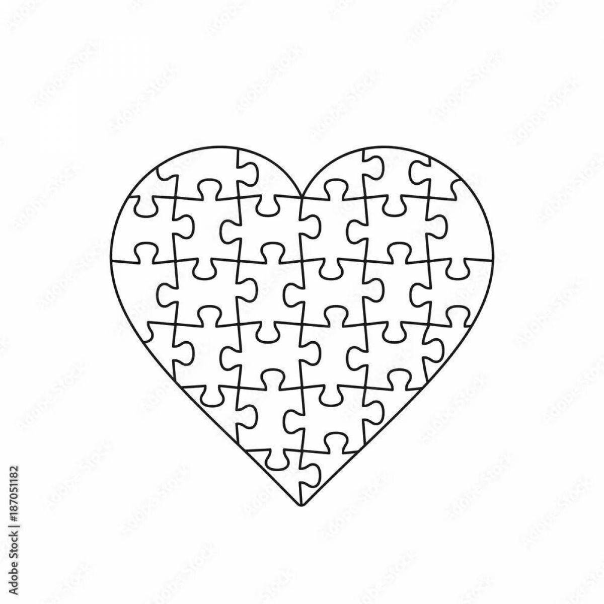 Colorful coloring pages with hearts