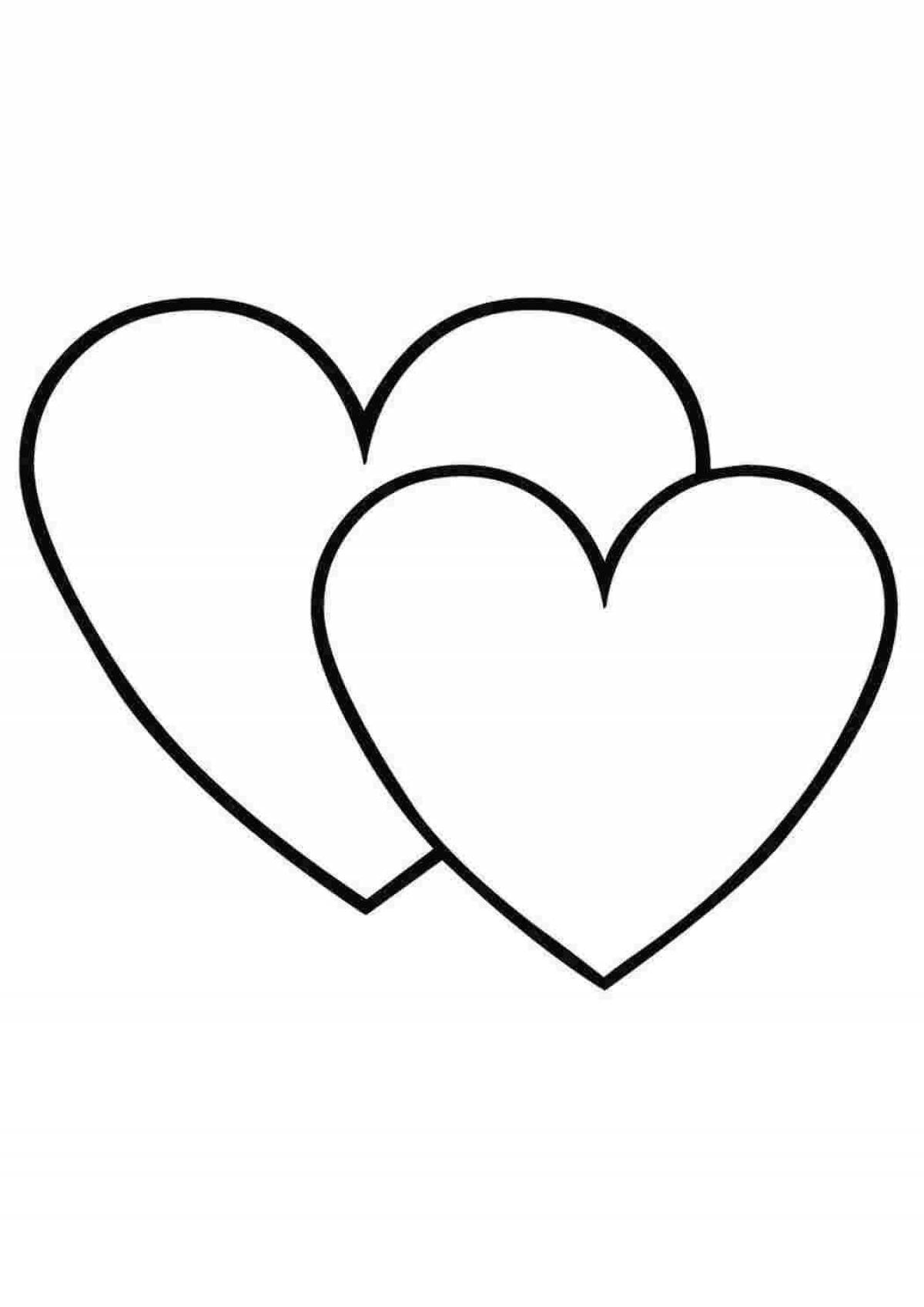 Coloring pages with hearts
