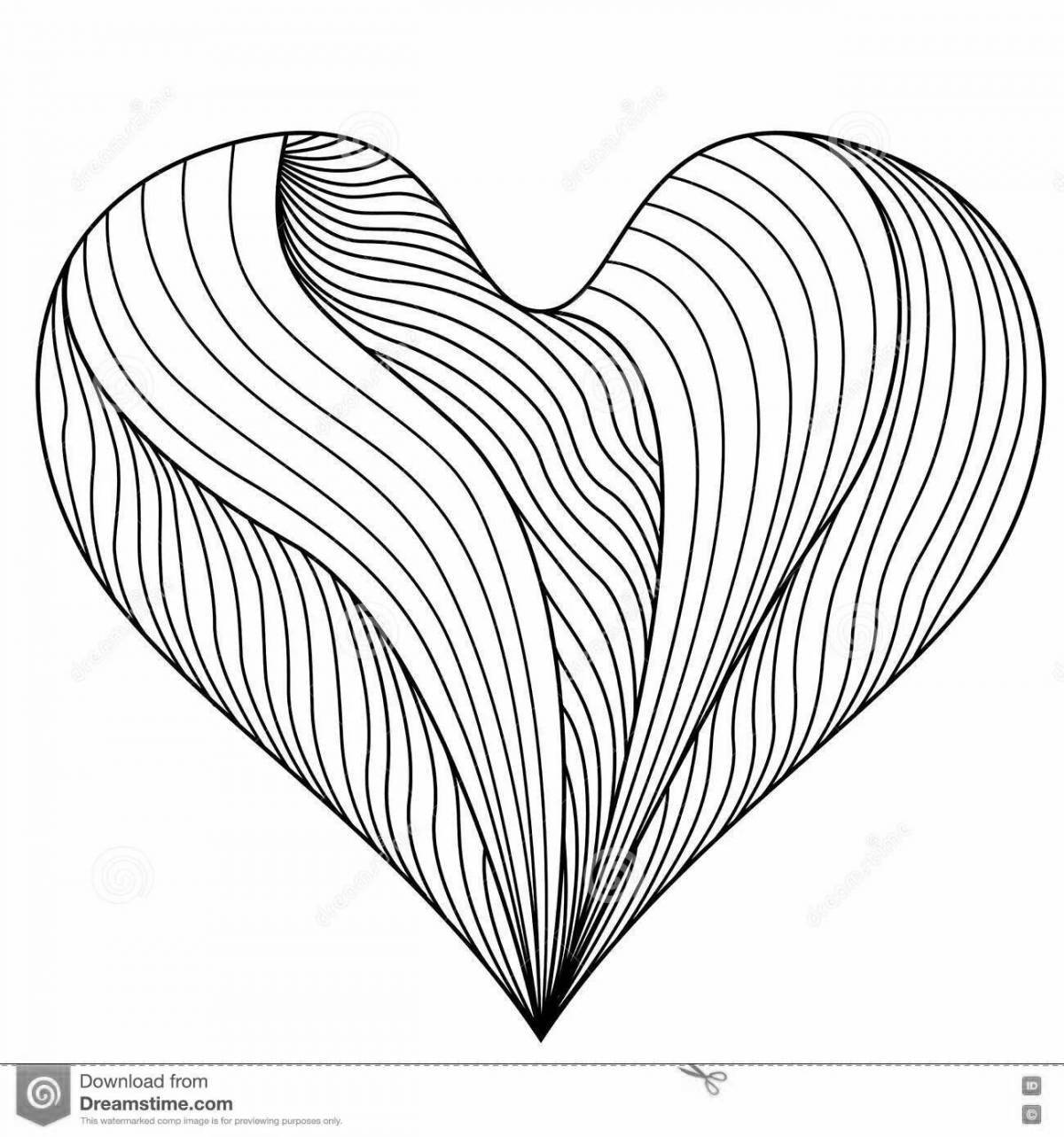 Cute coloring pages with hearts