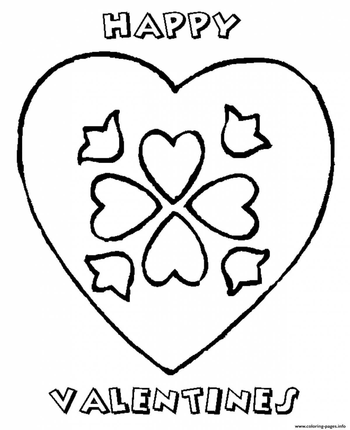 Adorable coloring pages with hearts