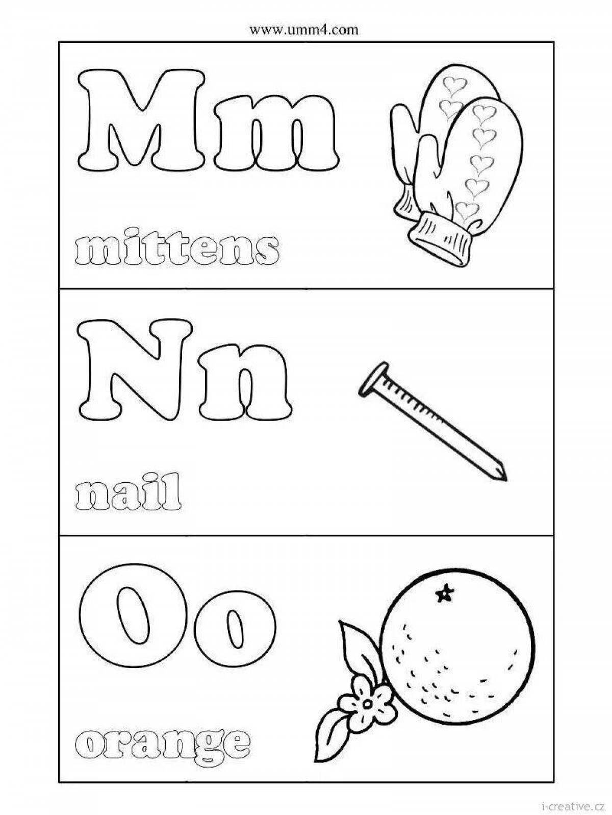 Fun coloring english alphabet