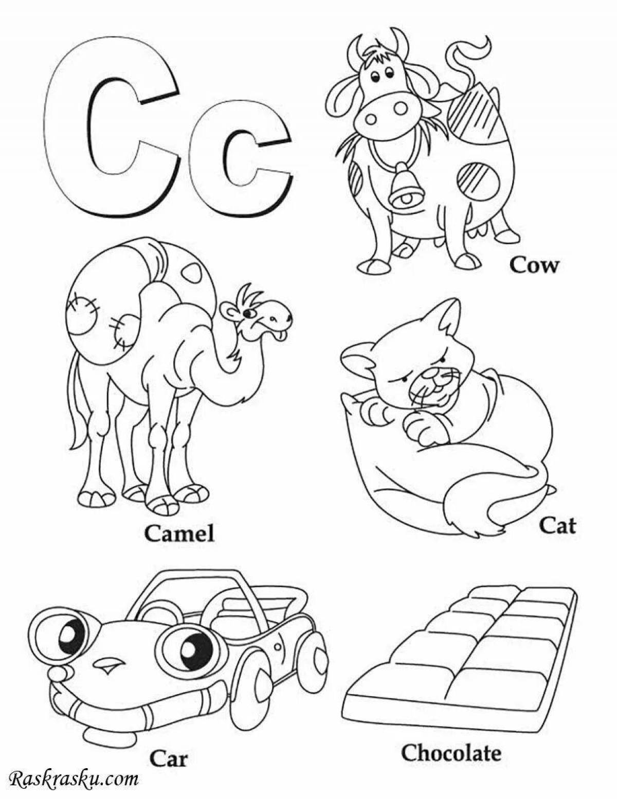 Joyful coloring english alphabet