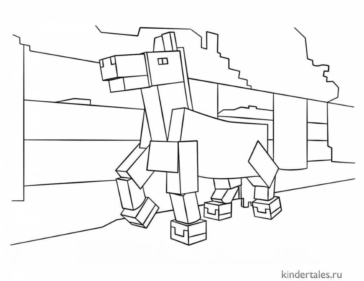 Fun coloring minecraft dog