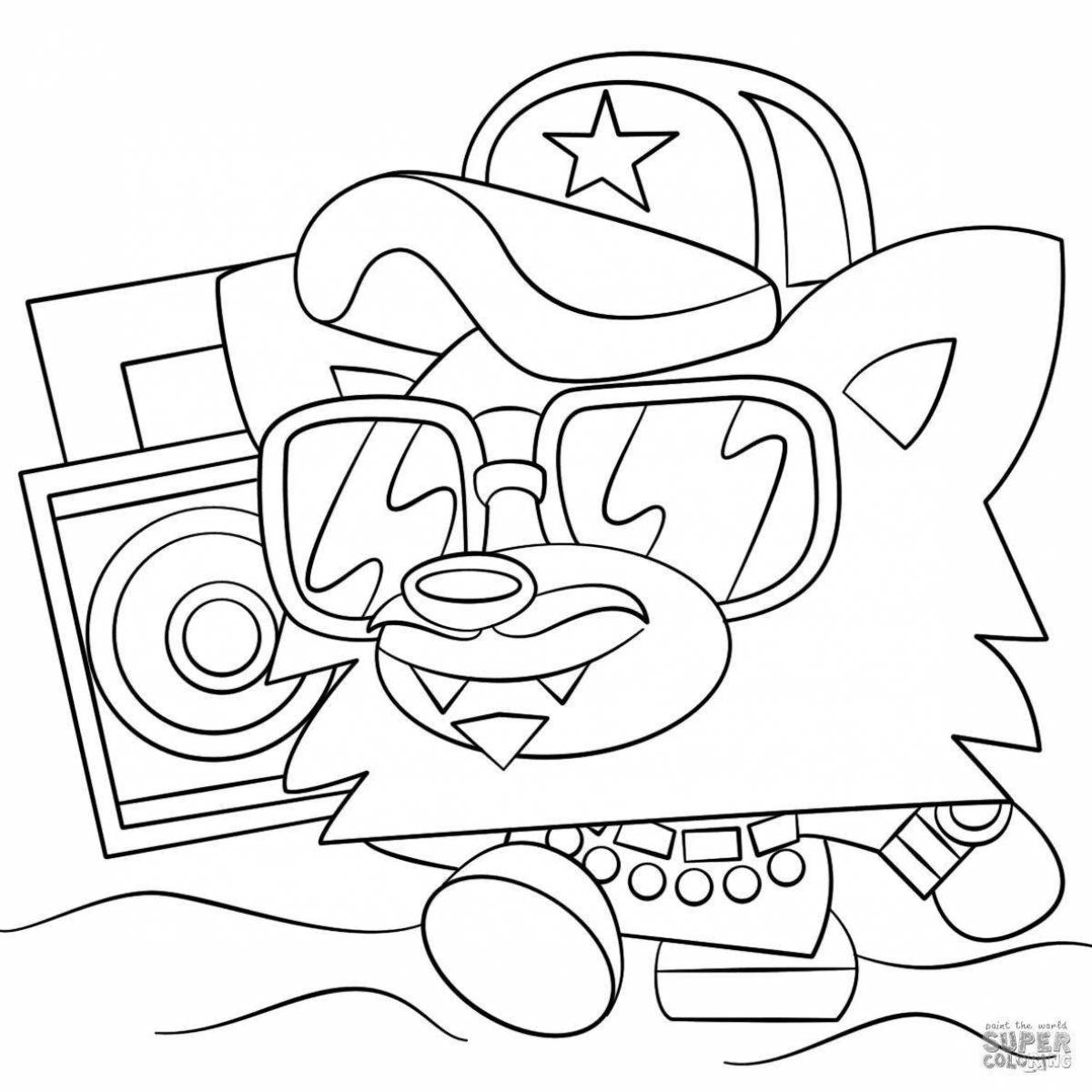 Fancy pet aces coloring page