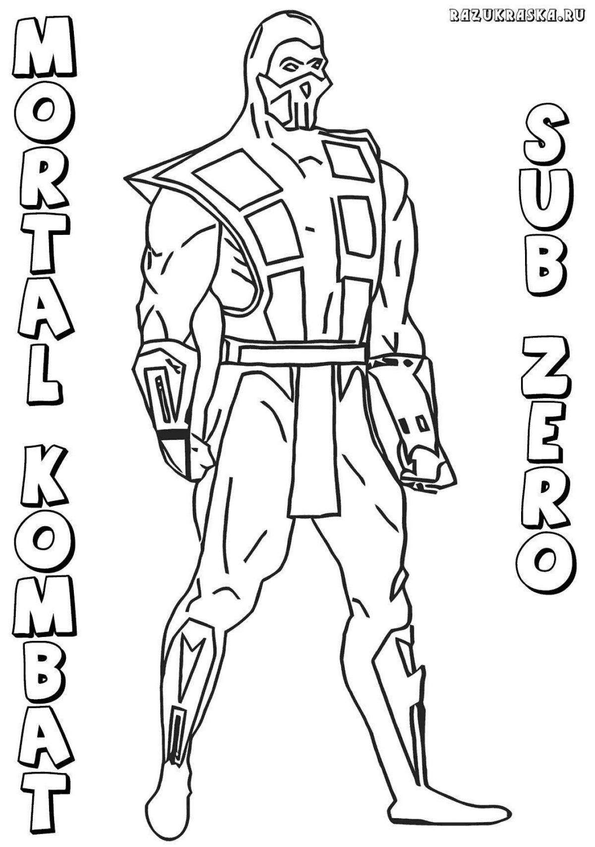 Glorious mortal kombat reptile coloring book