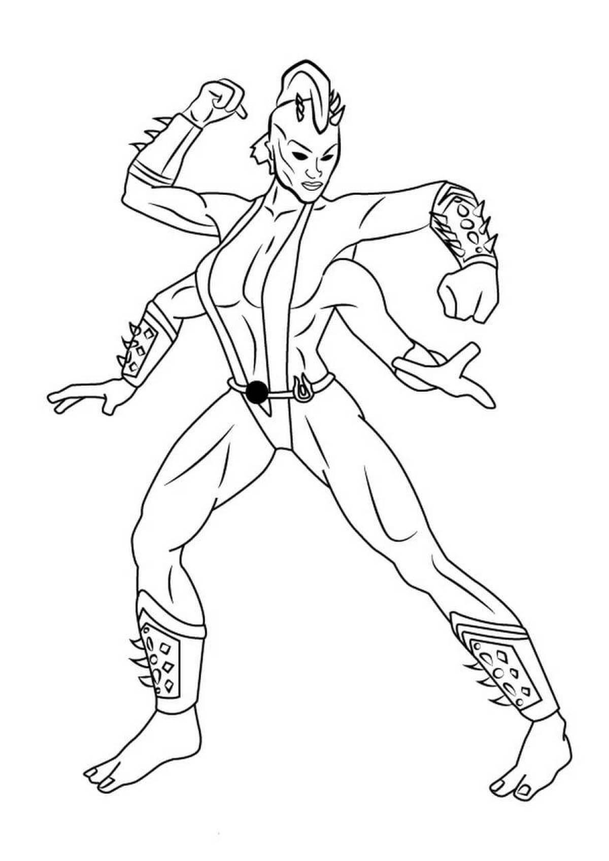 Impressive mortal kombat reptile coloring book