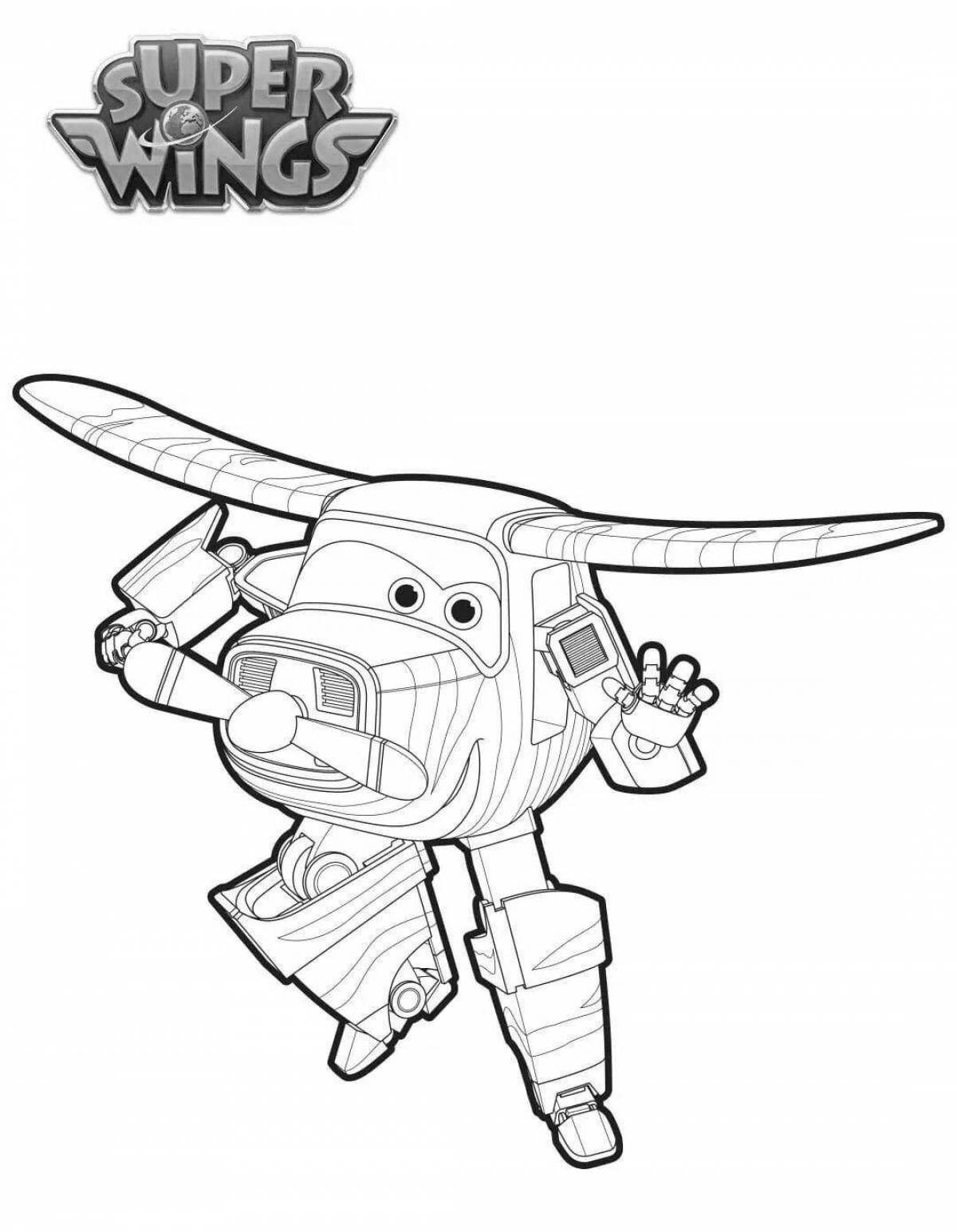 Gorgeous crystal super wings coloring page