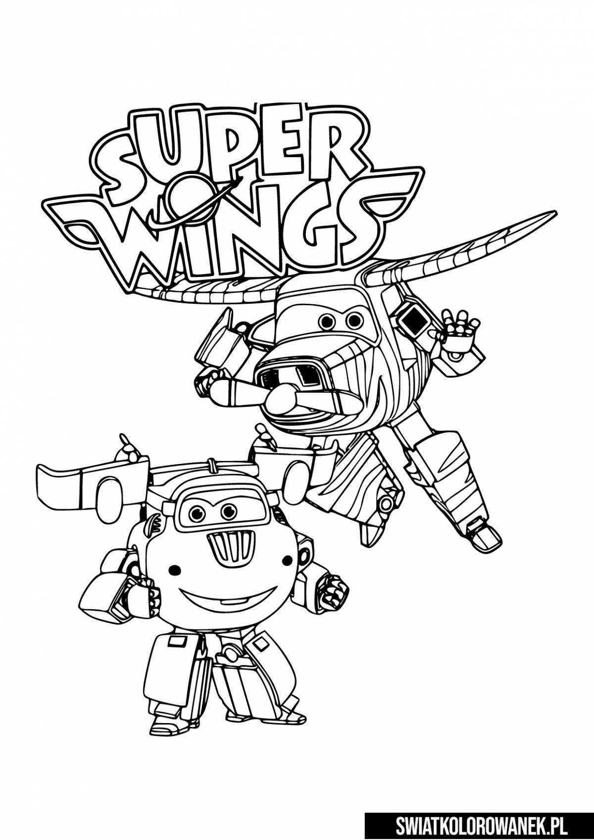 Awesome crystal super wings coloring page