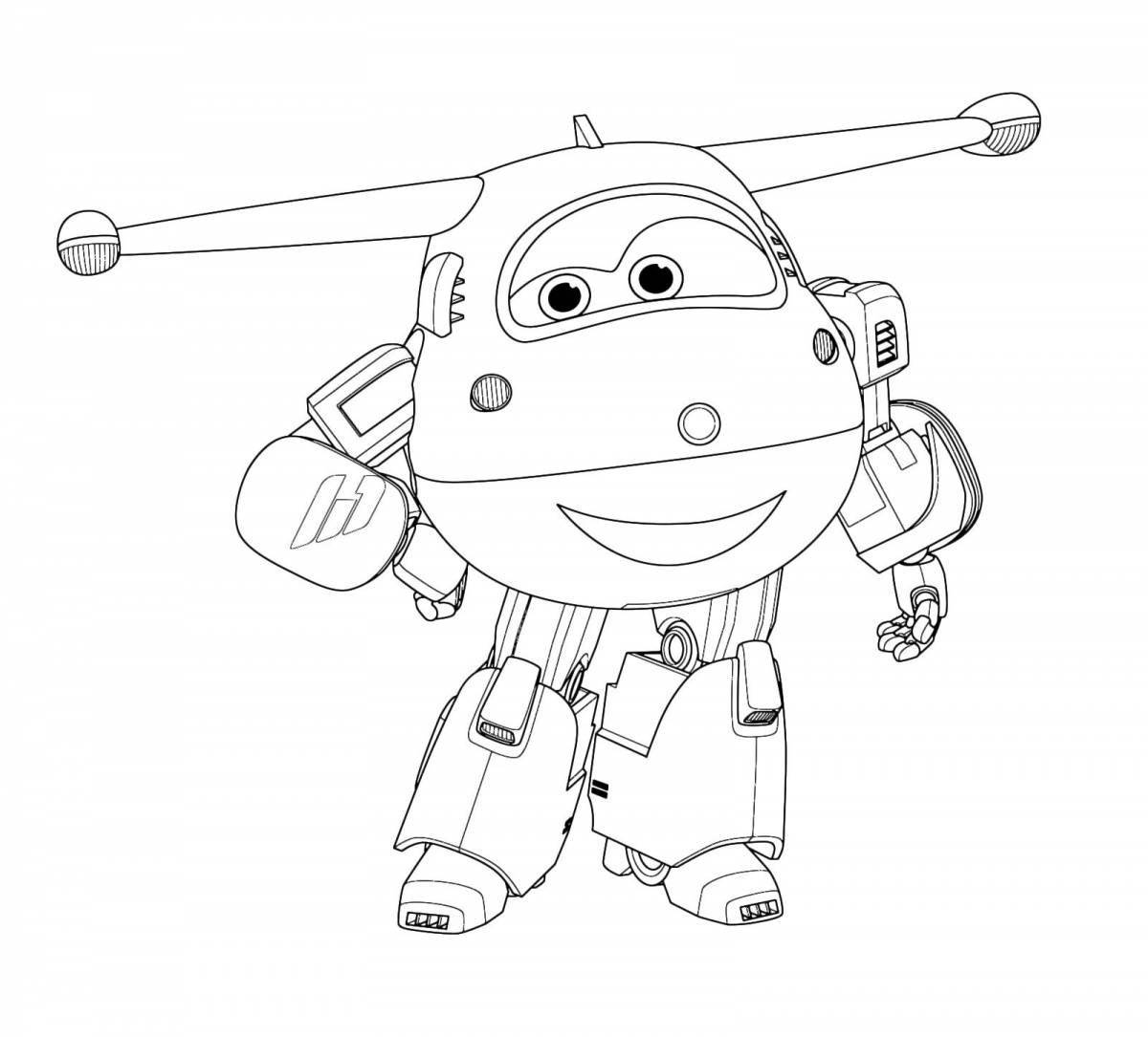 Dazzling Crystal Super Wings coloring page
