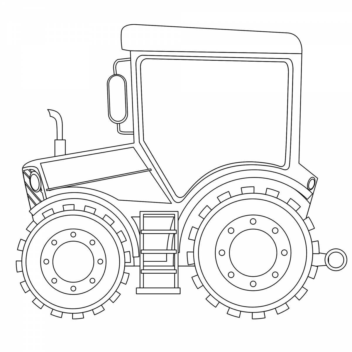 Colorful tractor t 40 coloring book