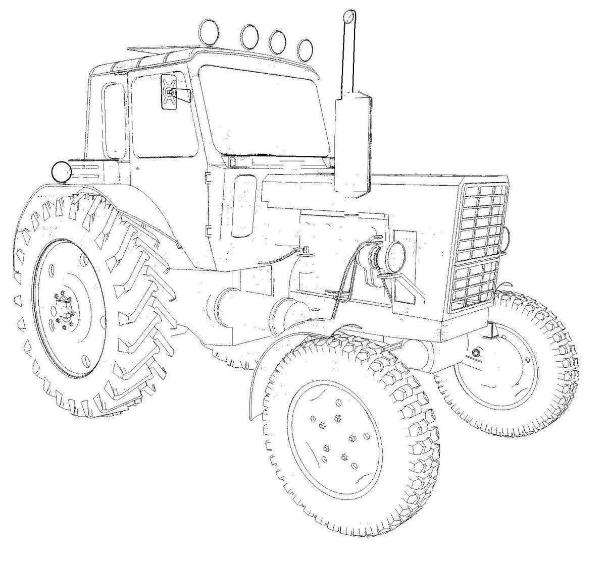 Coloring fun tractor t 40