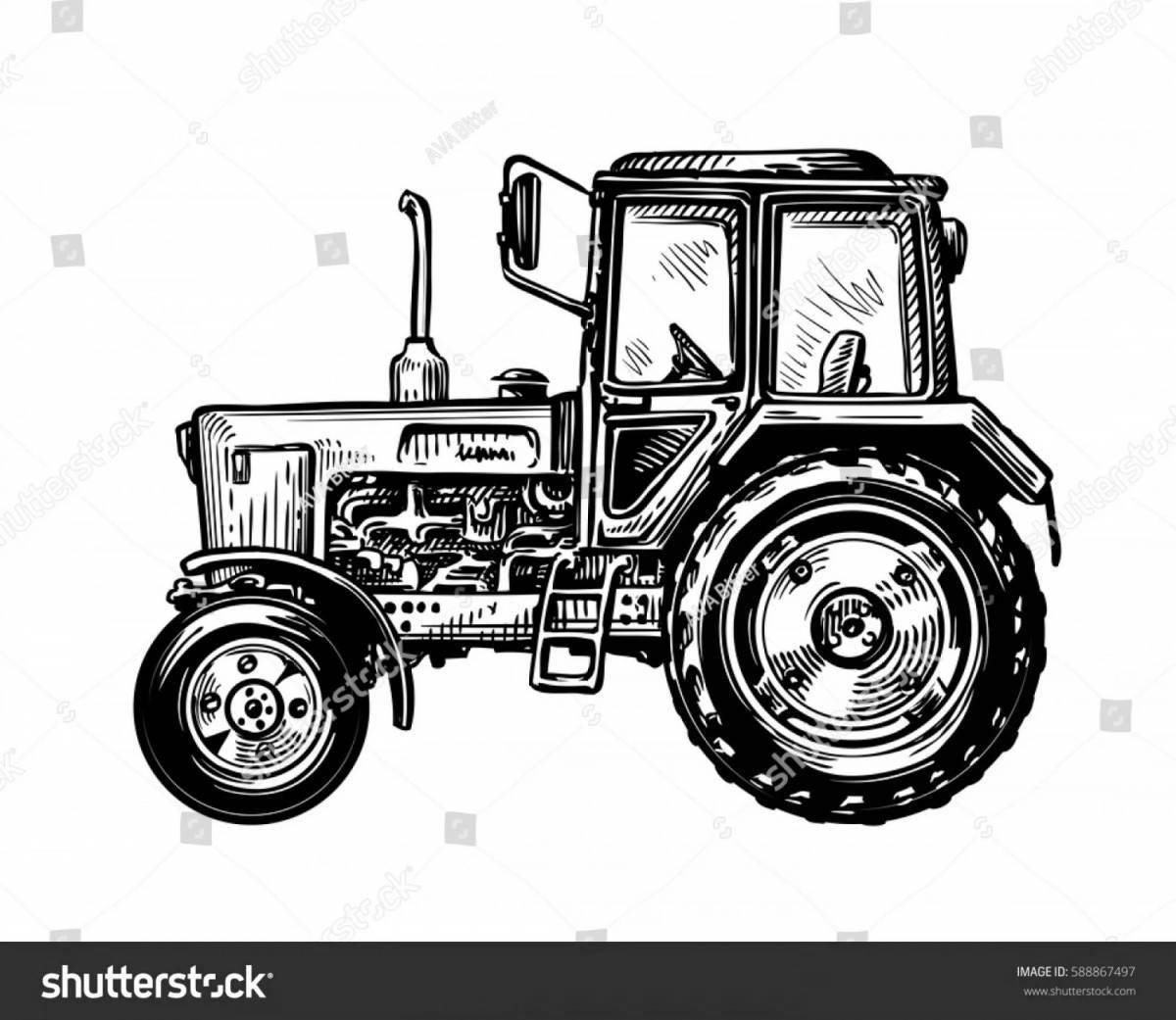 Exciting tractor t 40 coloring book