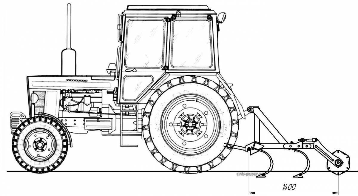 Animated tractor t 40 coloring book
