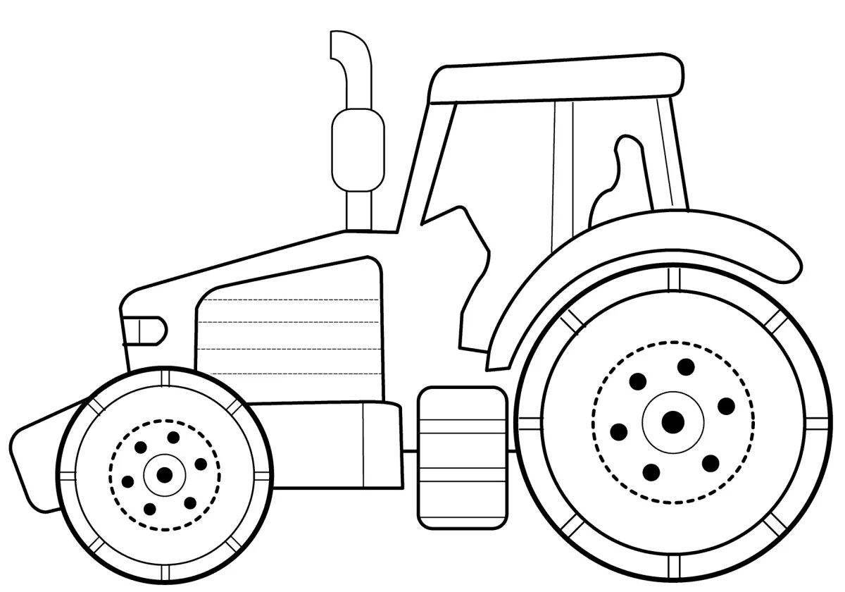 Раскраска милый трактор т 40