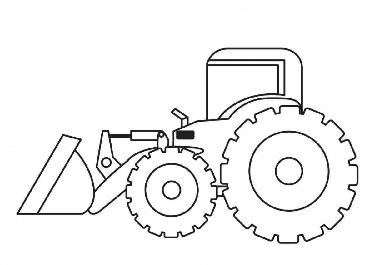 Раскраска эффектный трактор т 40