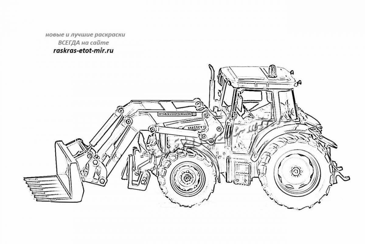 Attractive tractor t 150 coloring book