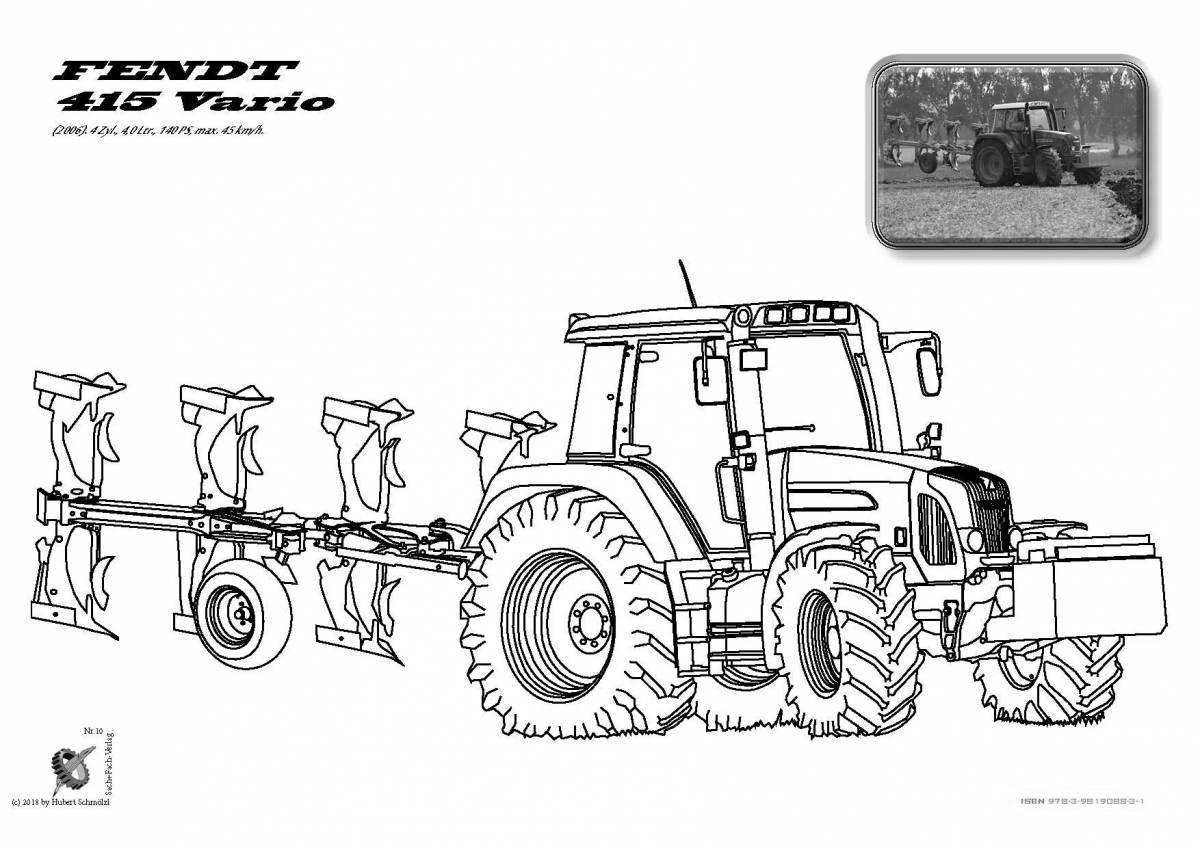 Увлекательный трактор t 150 раскраска