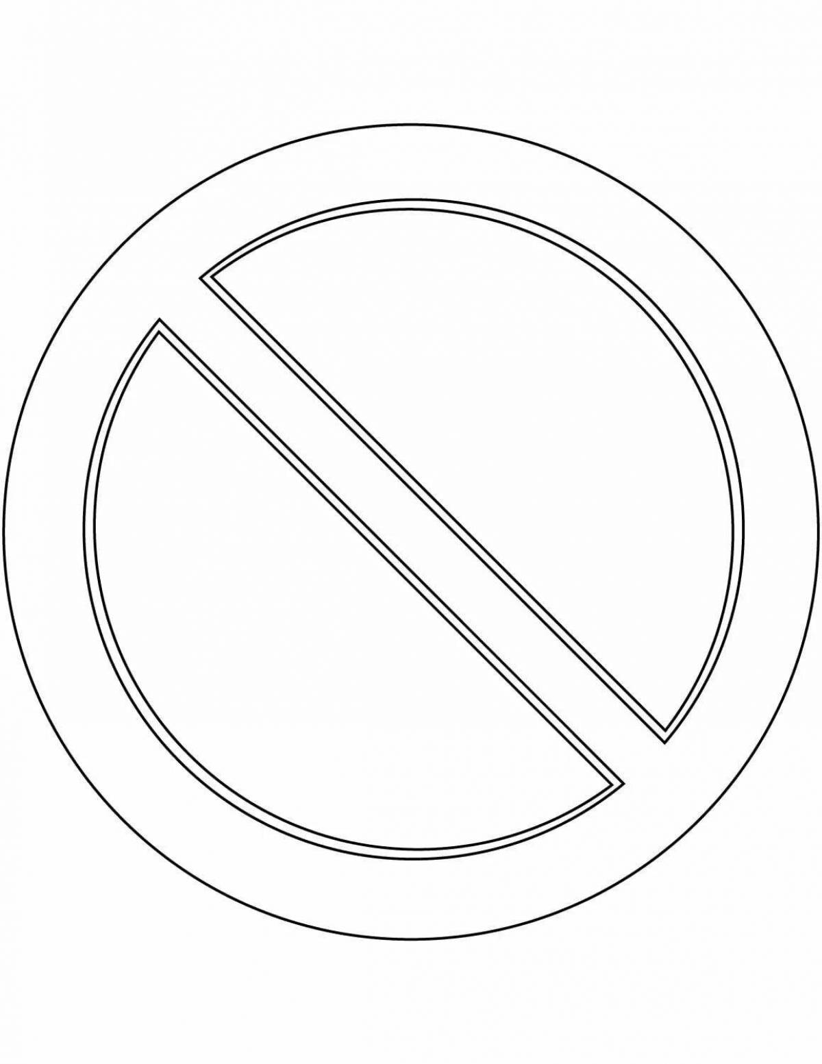 Coloring page shiny no traffic sign