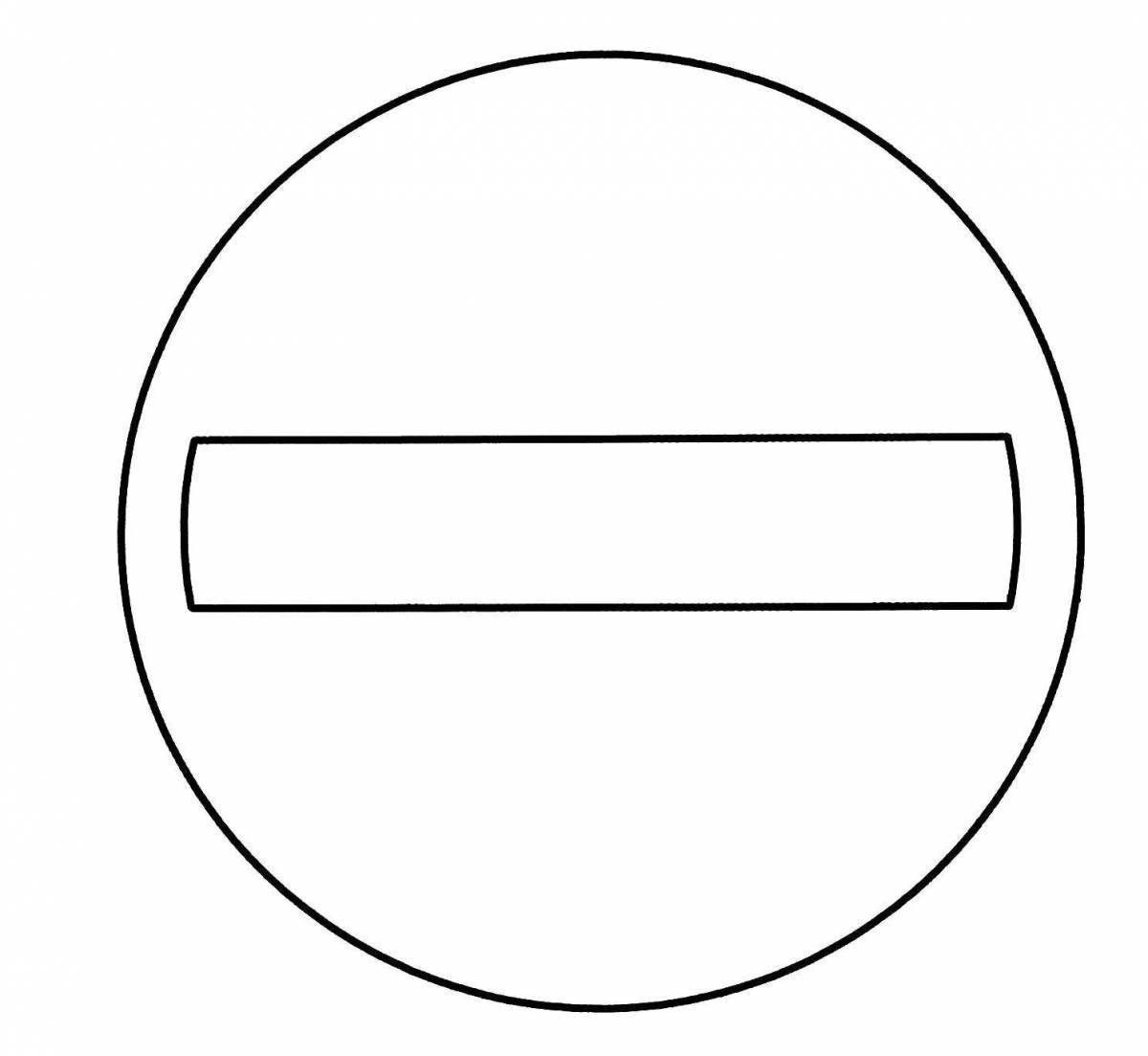 Intriguing coloring page with no traffic sign