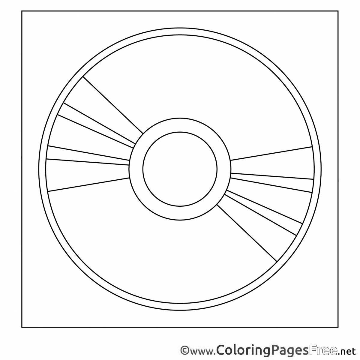 Joy face coloring disc