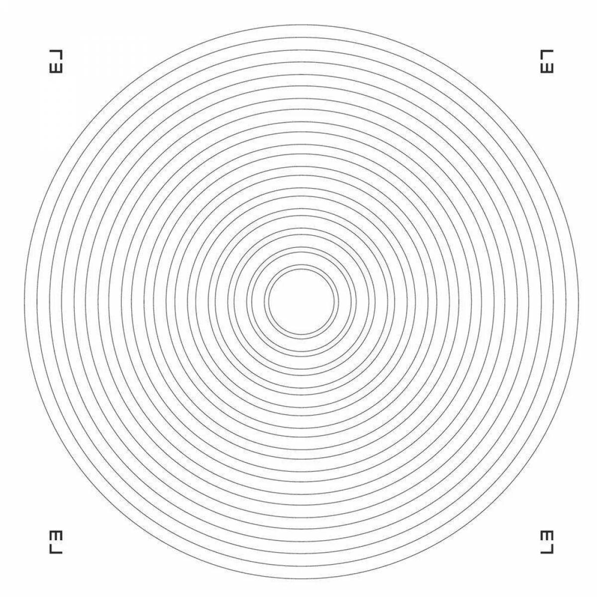 Color-frenzied coloring disc with face