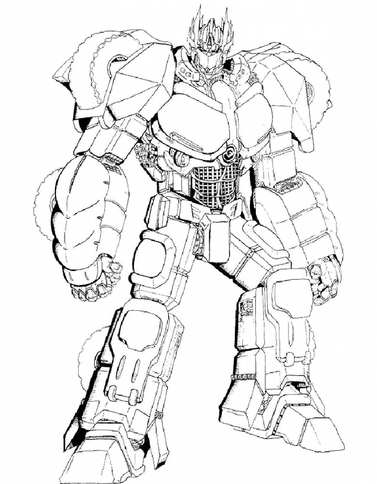 Optimus Prime luxury car coloring page