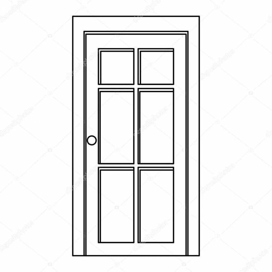 Схематичное изображение двери
