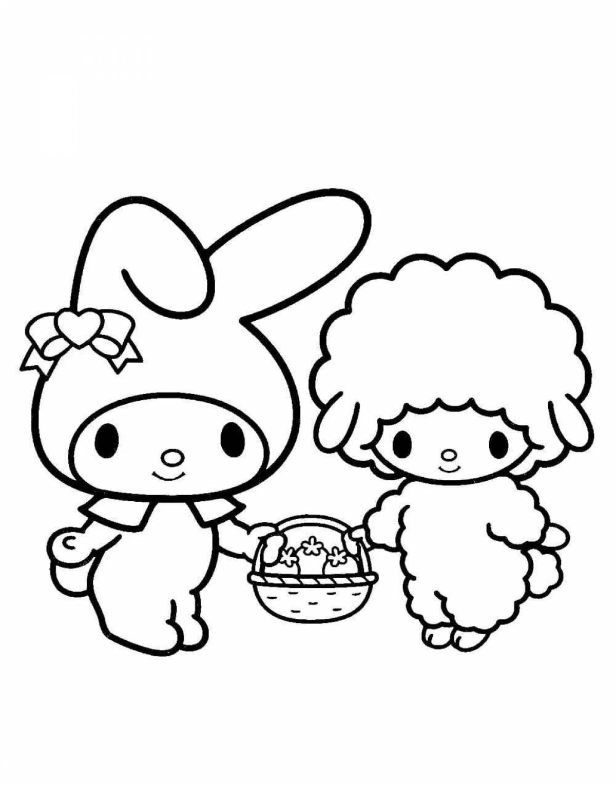 My Melody раскраска. Раскраска Китти. Раскраска Куроми и Мелоди. Куроми рисунок раскраска.