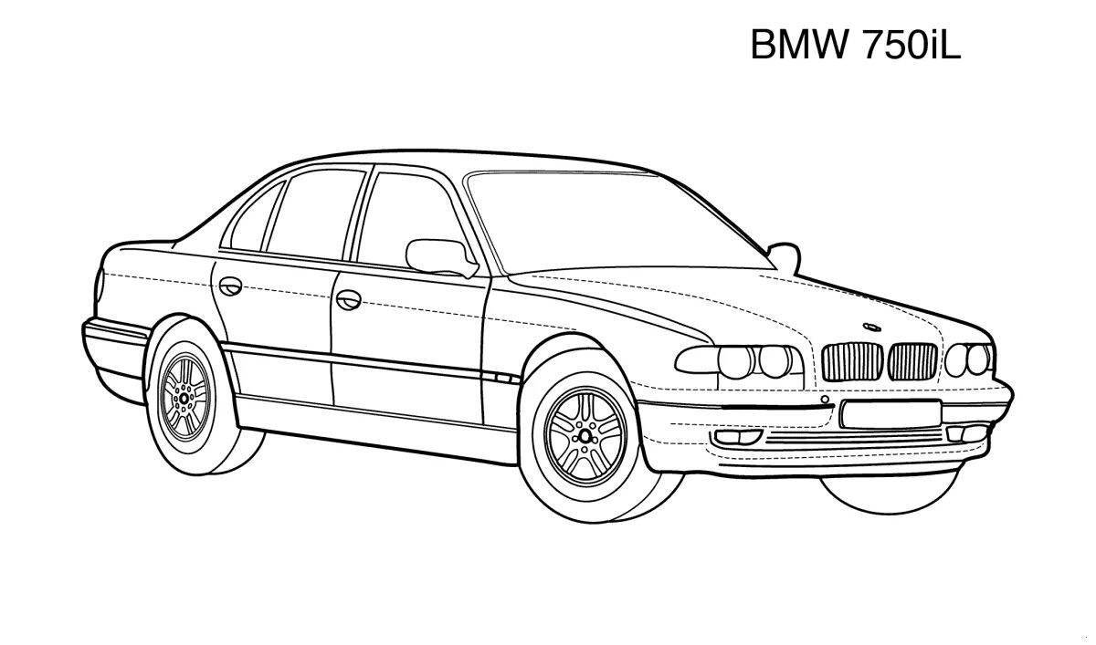 Coloring page charming car mark 2