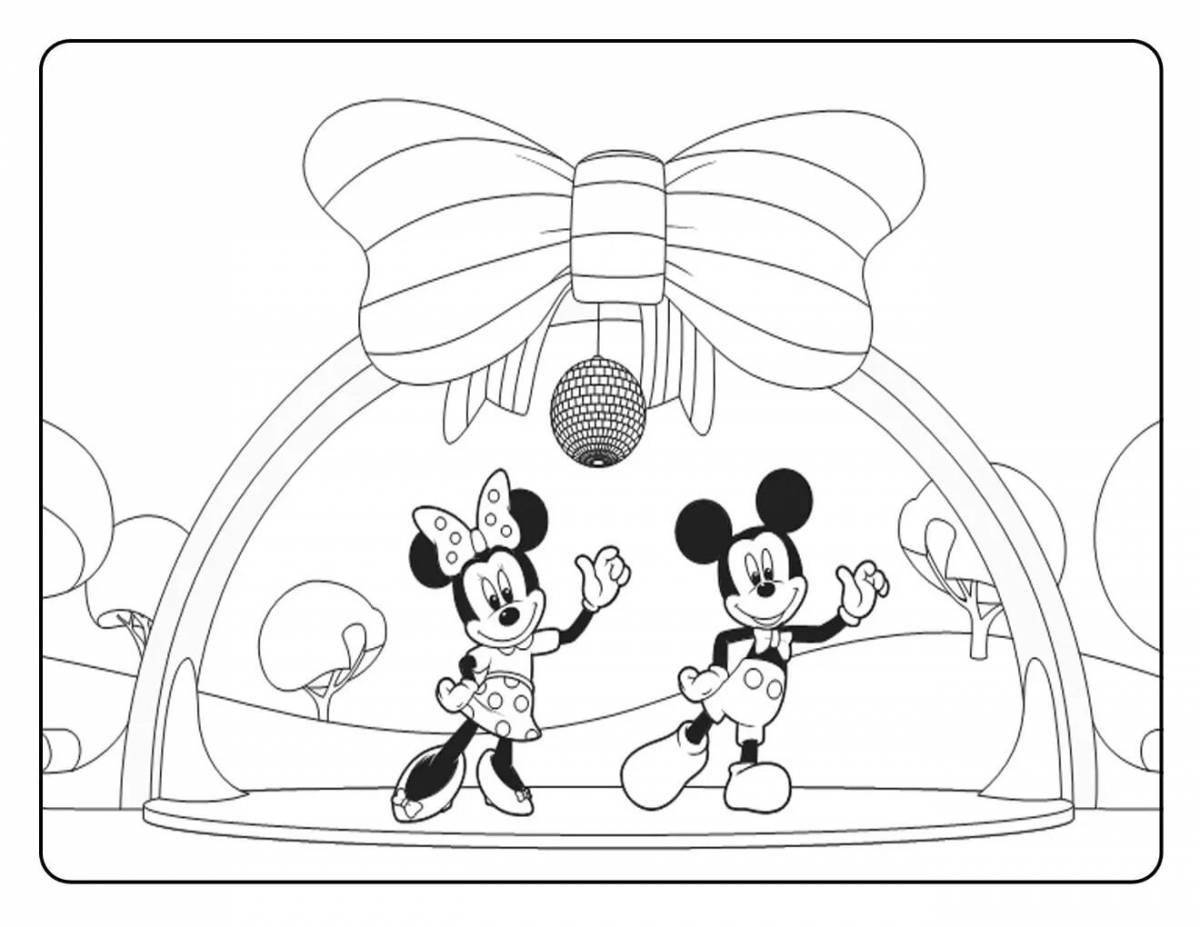 Joyful coloring mickey mouse club