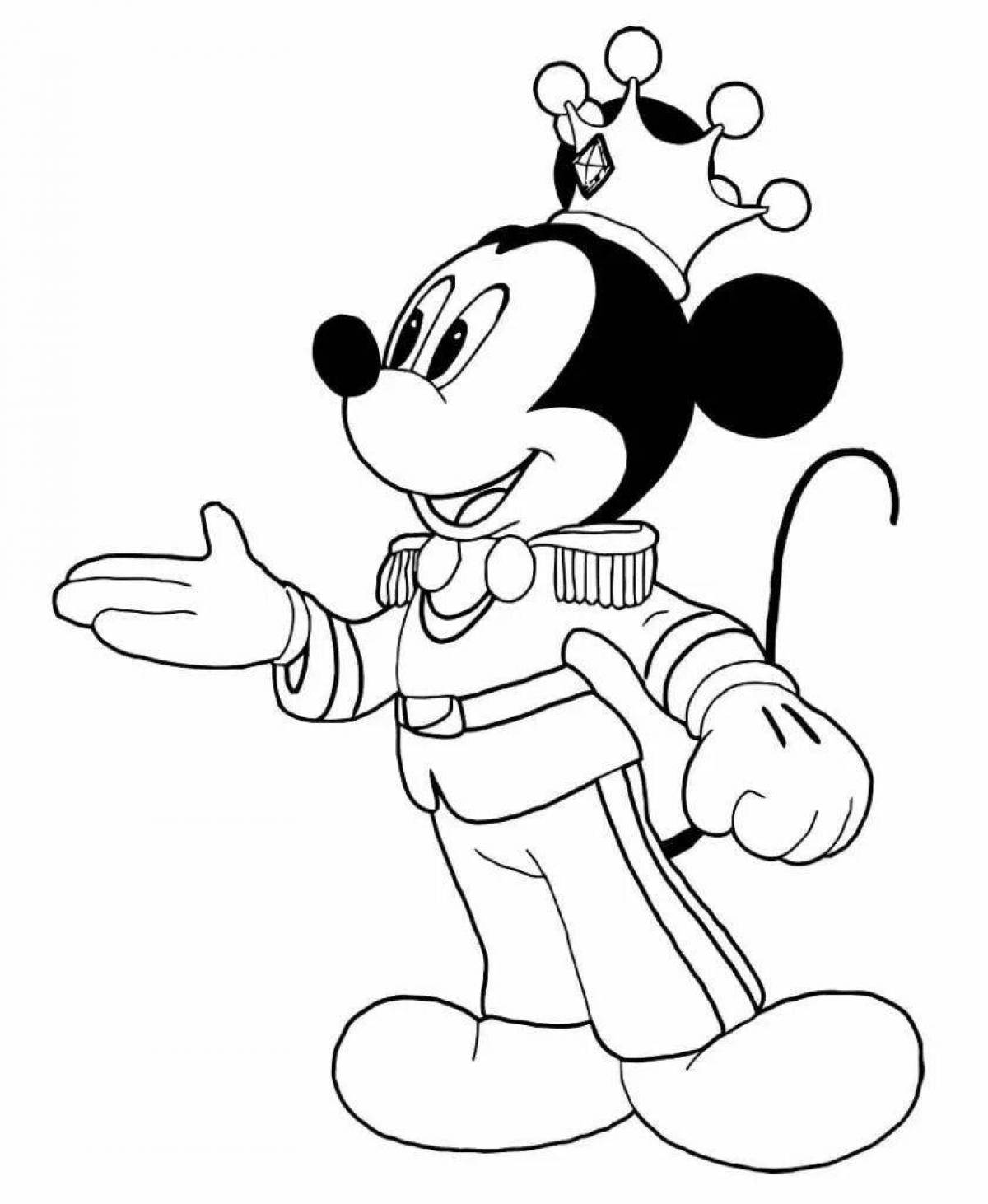 Bright coloring mickey mouse club