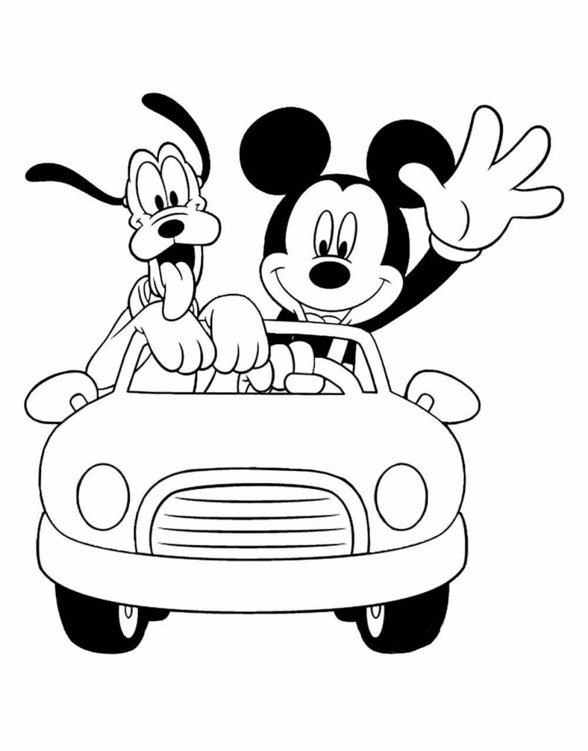 Mickey Mouse Club party coloring page