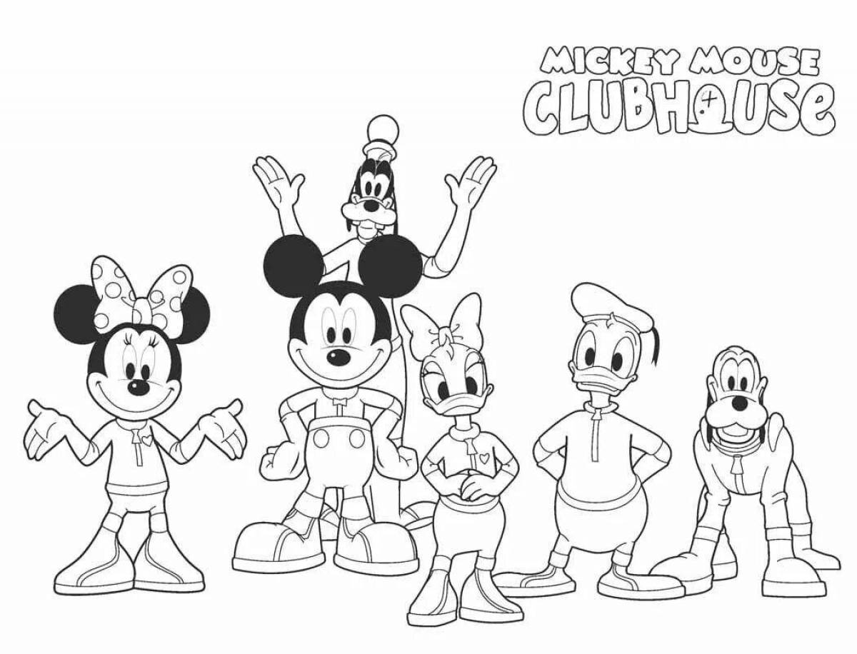 Charming coloring mickey mouse club