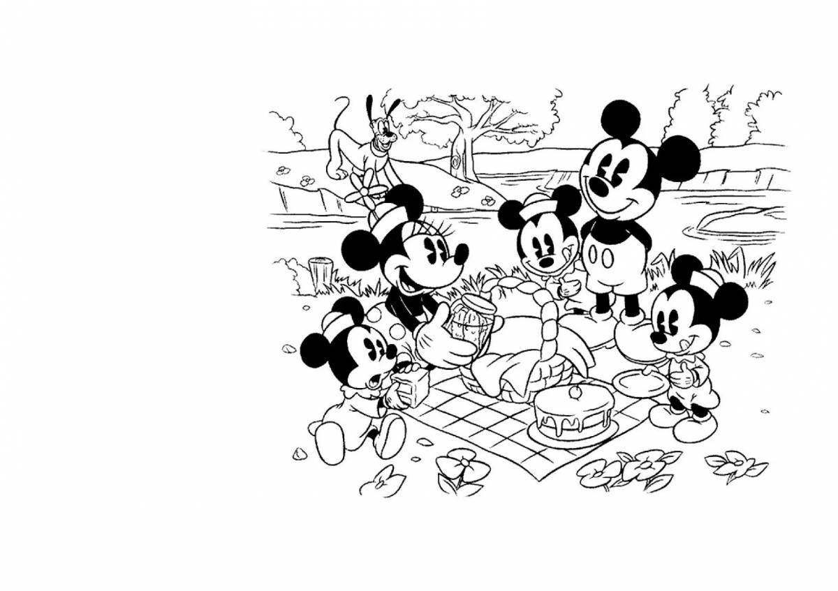 Animated mickey mouse club coloring page