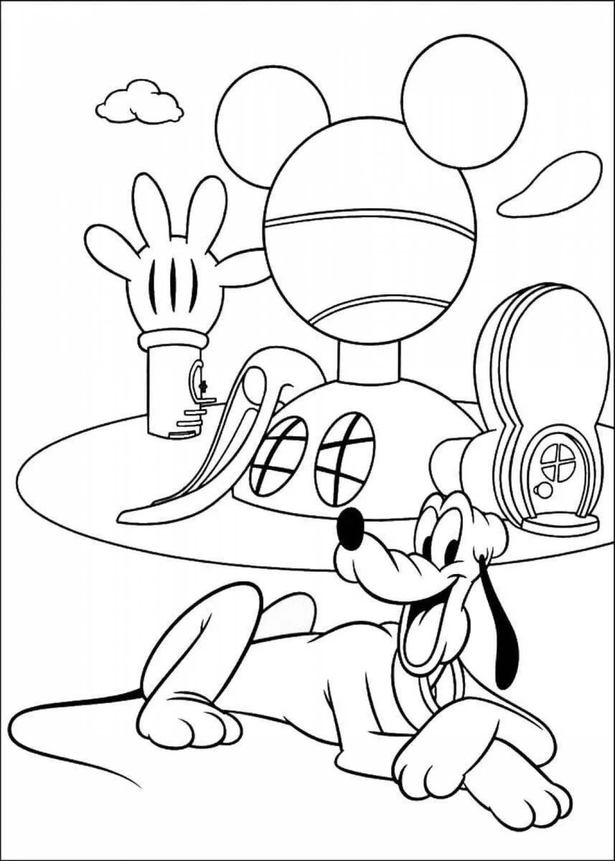 Fancy coloring mickey mouse club