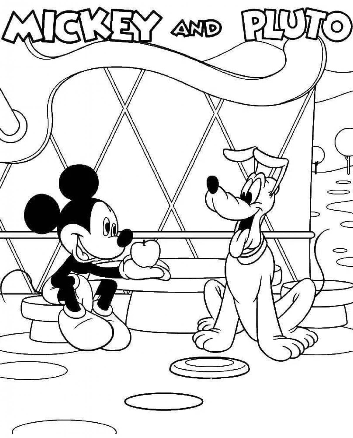 Painting coloring mickey mouse club