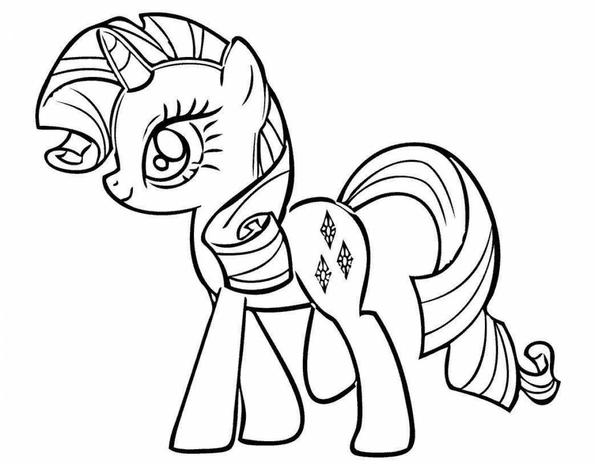 Adorable pony coloring book