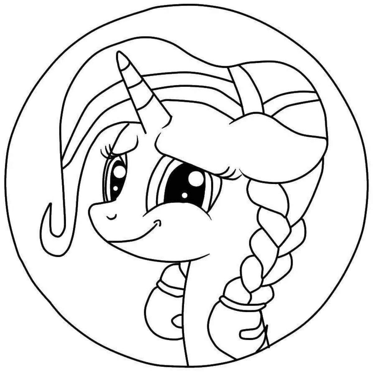 Charming pony coloring page