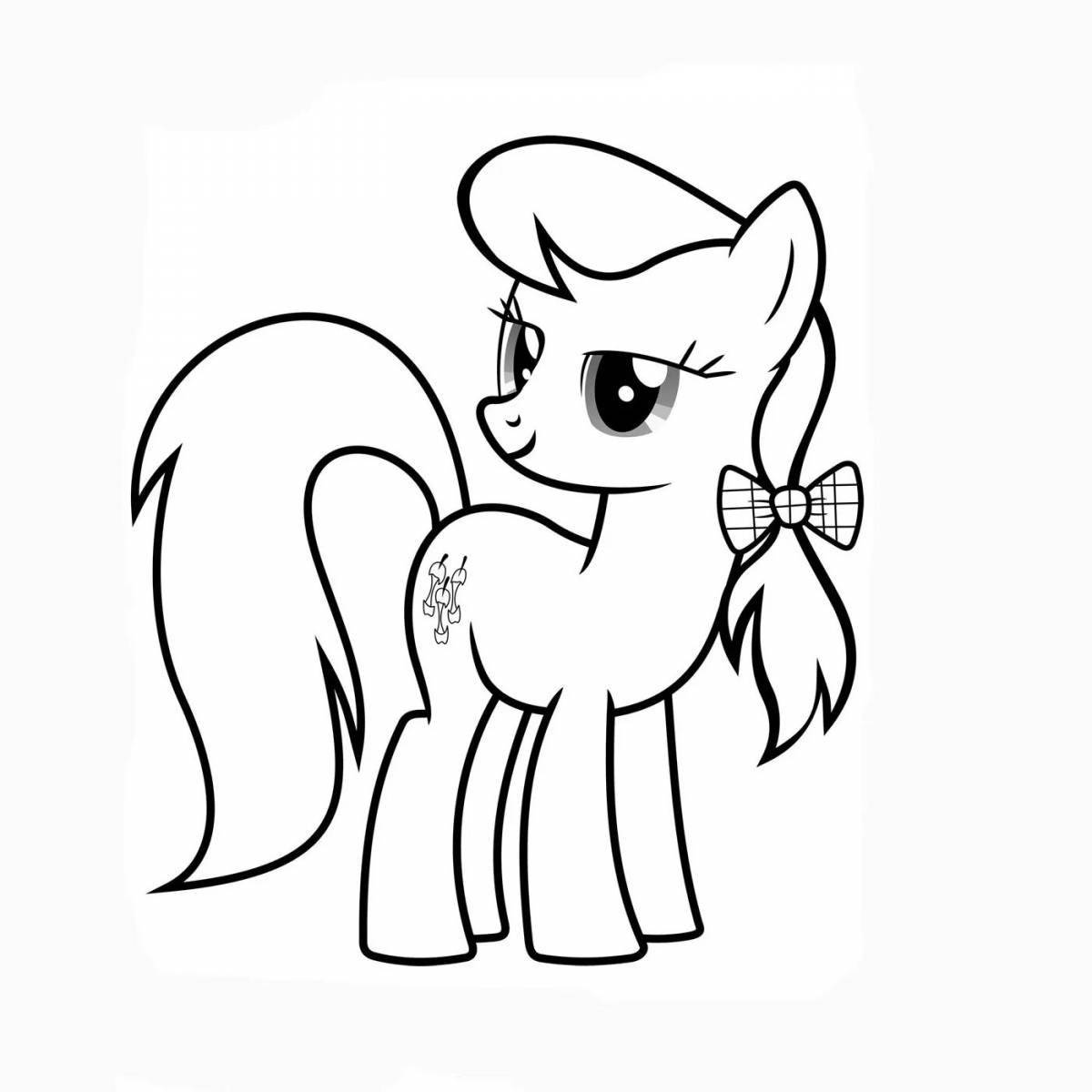 Coloring page gorgeous pony drawing