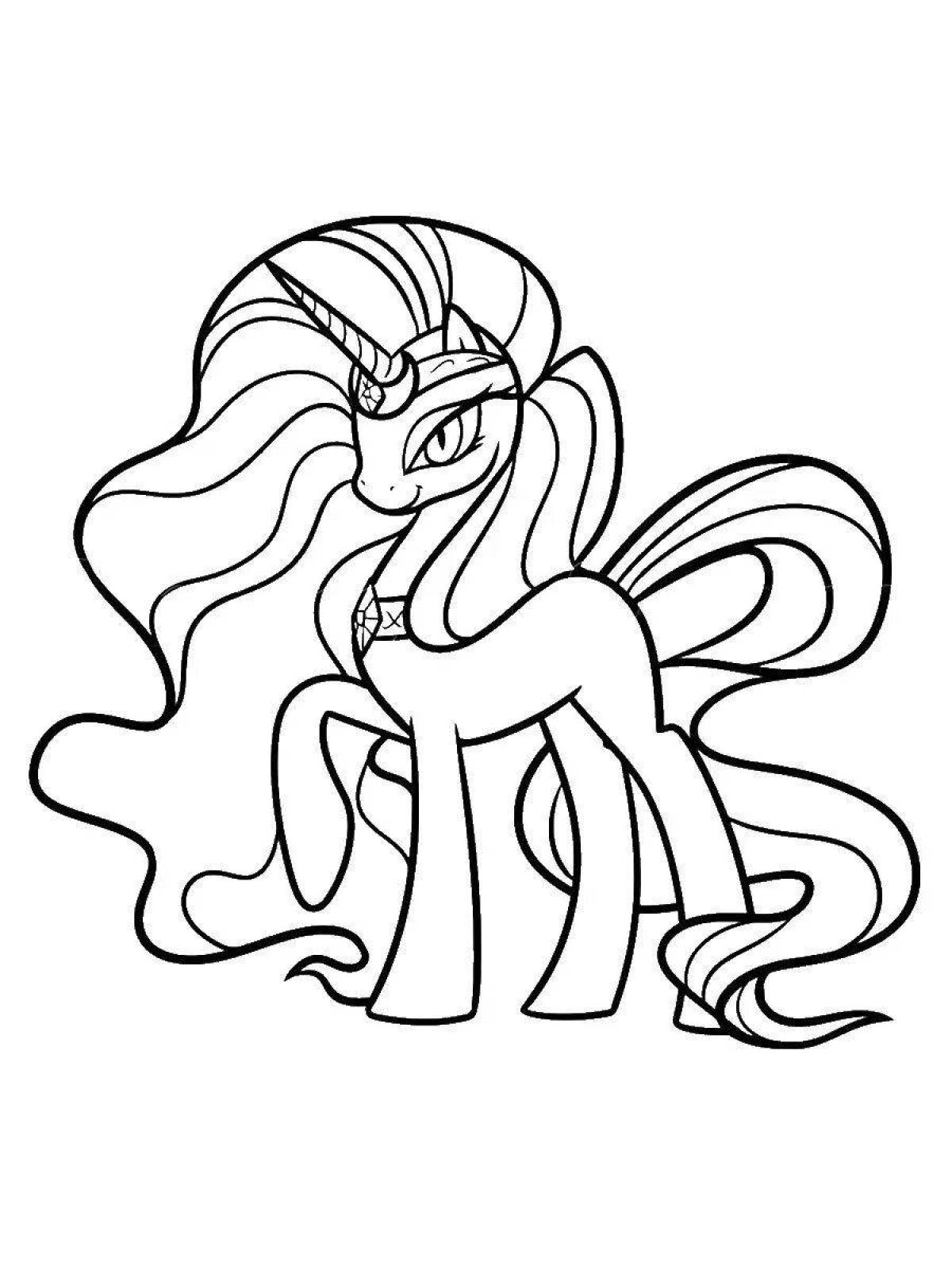 Coloring cute pony