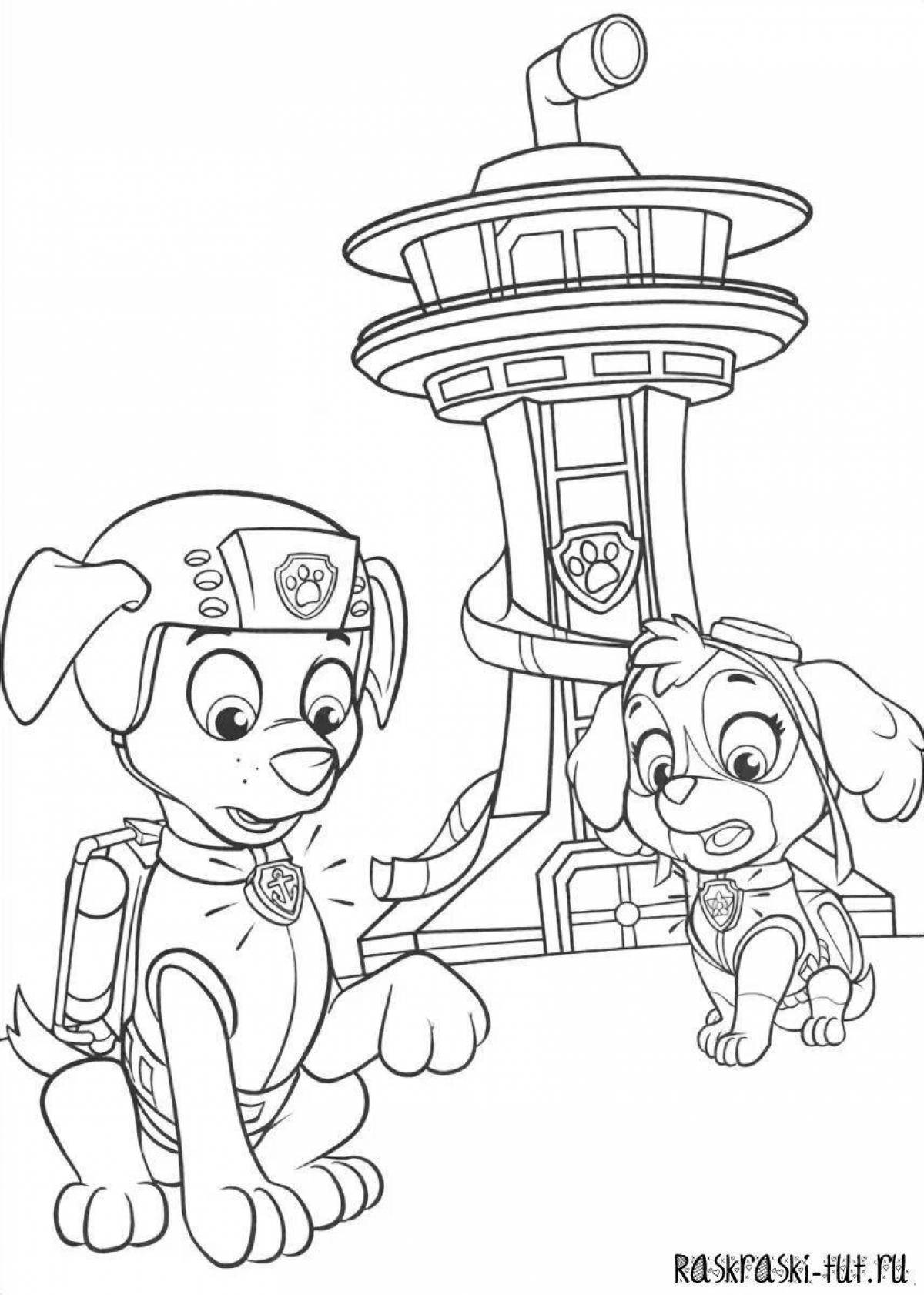 Distinctive coloring pages paw patrol watch