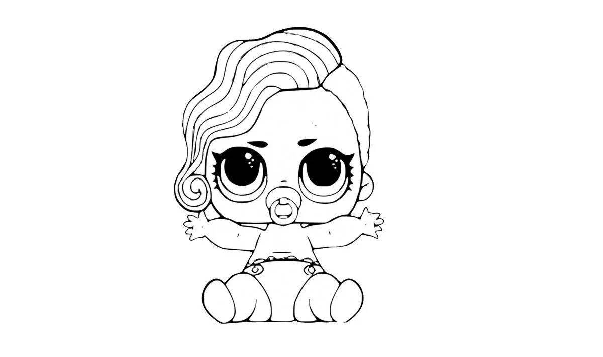 Colorful lol doll coloring page