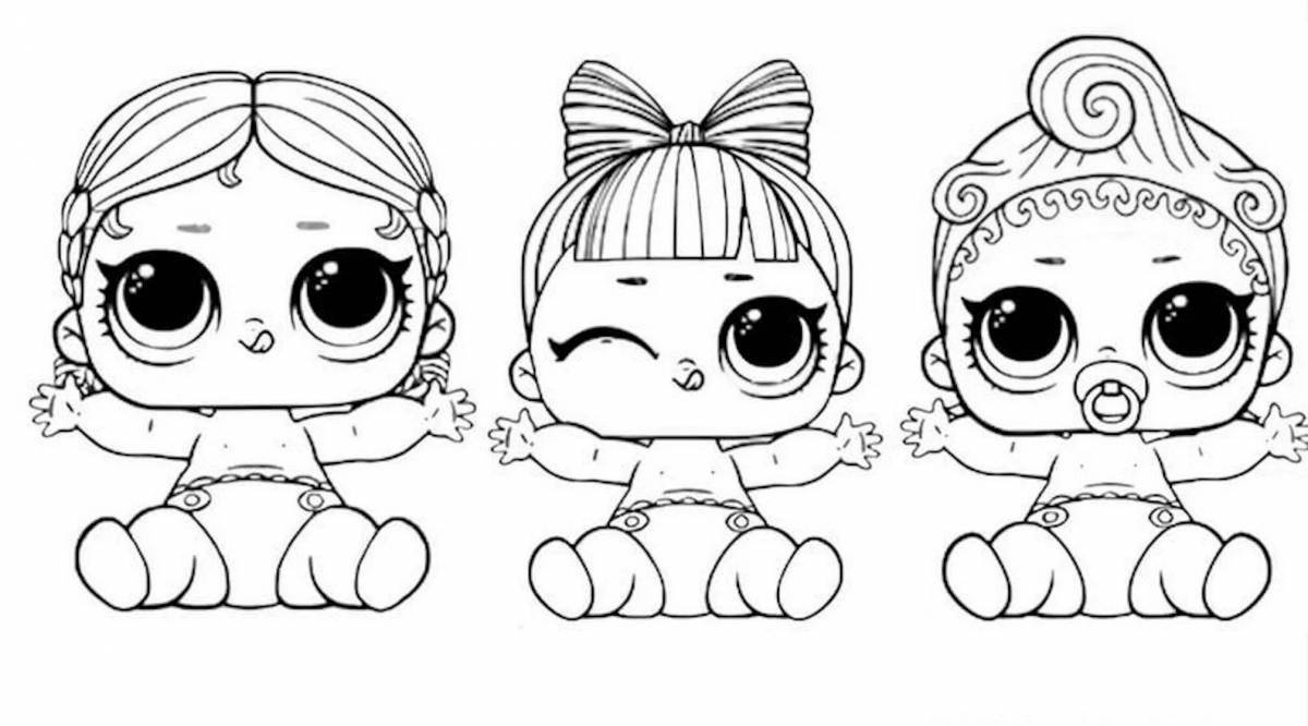 Adorable little doll lol coloring book